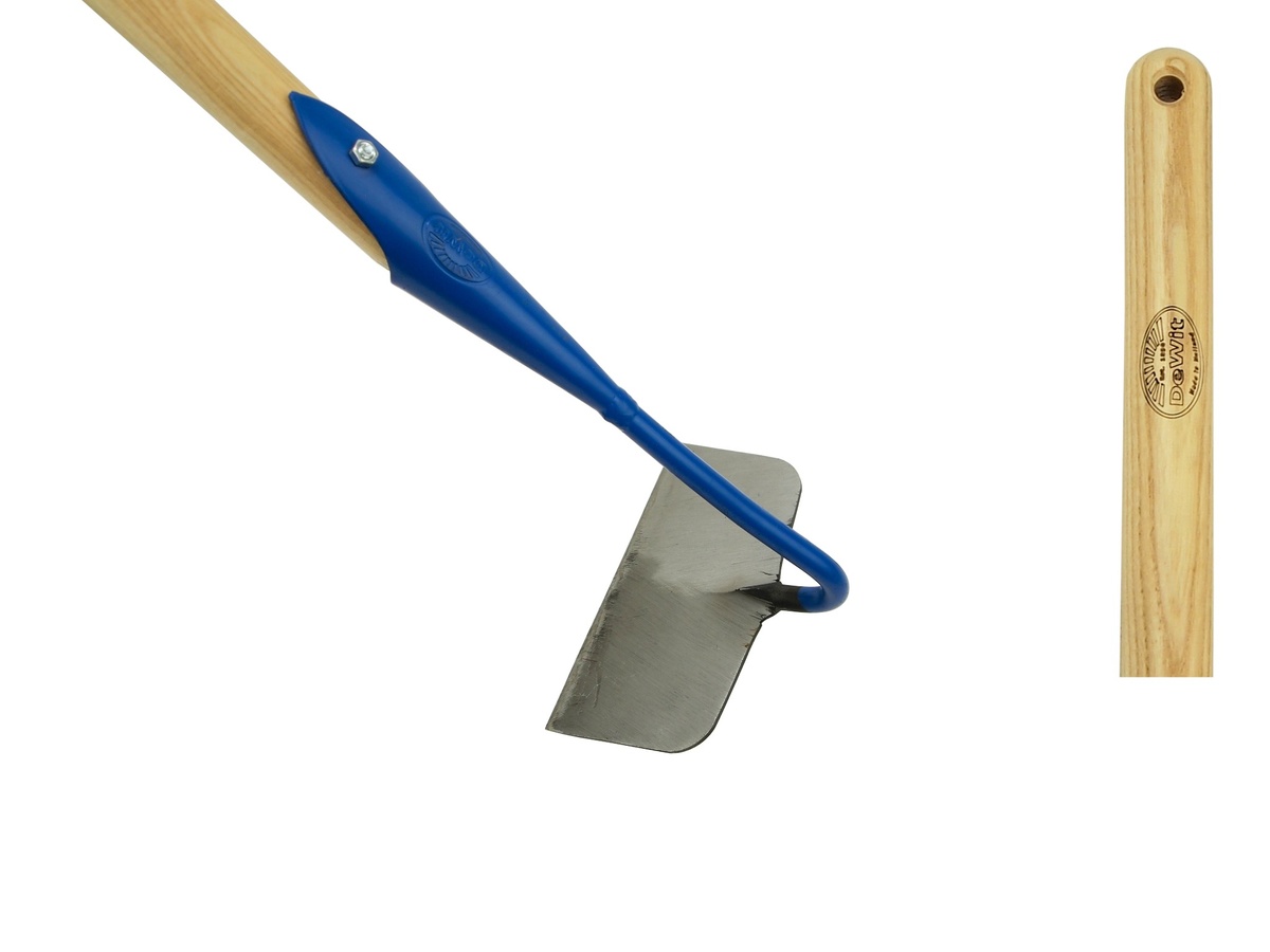 Chopping hoe forged 16cm blue, with 170cm handle